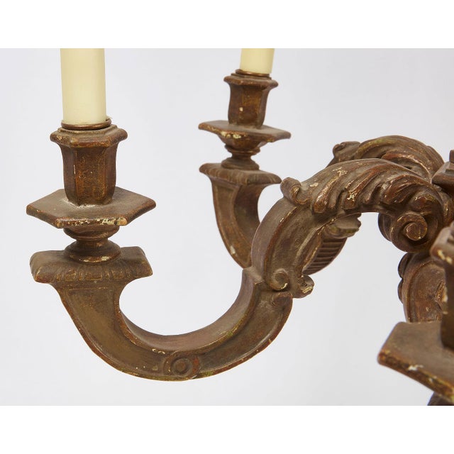 Charming 19th century carved giltwood chandelier. France, second half of the 19th century. A beautiful example of French...