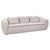 Relaxed modern style sofa with soft upholstery in a subtle mixture of white and beige/tan. Tufted seating and back...