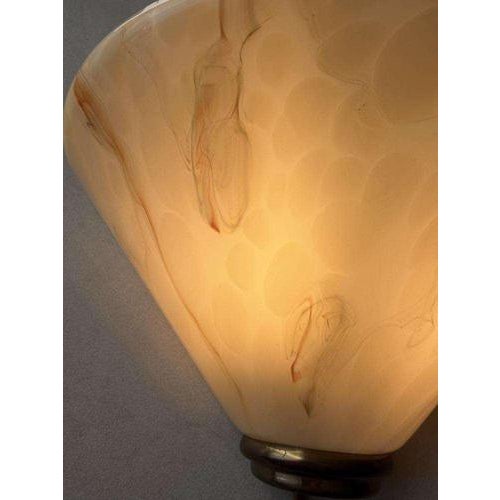 Mid-Century Modern Wall Lamp in Marbled Glass and Brass, 1970s For Sale - Image 4 of 12