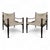 Danish Safari Armchairs by Erik Worts for Niels Eilersen, Set of 2 For Sale