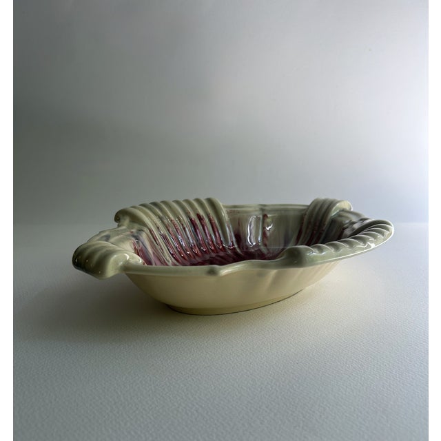 1940s 1940s German Art Deco Drip Glaze Celadon Art Pottery Bowl For Sale - Image 5 of 18