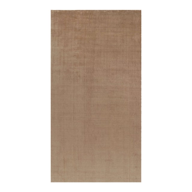 Rug & Kilim’s Oversized Contemporary Textural Rug in Beige-Brown Tones - 10x19 For Sale