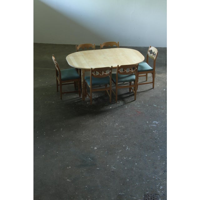 Vintage Scandinavian Oak Extendable Dining Table with Two Leaves in the style of Henning Kjærnulf, 1960s For Sale - Image 10 of 18