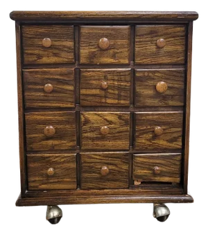 Vintage Apothecary Drugstore Chest or Nightstand