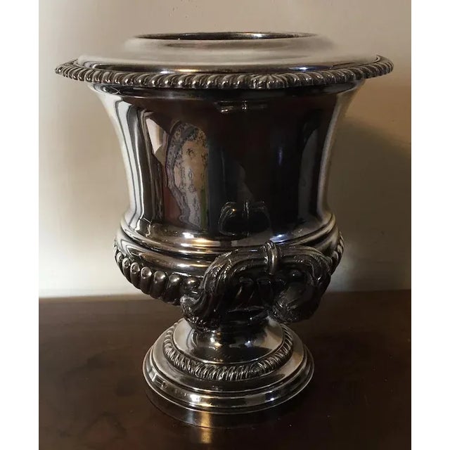 Sheffield Antique 19th Century English Sheffield Silver Campagna Urn Champagne Ice Bucket For Sale - Image 4 of 11