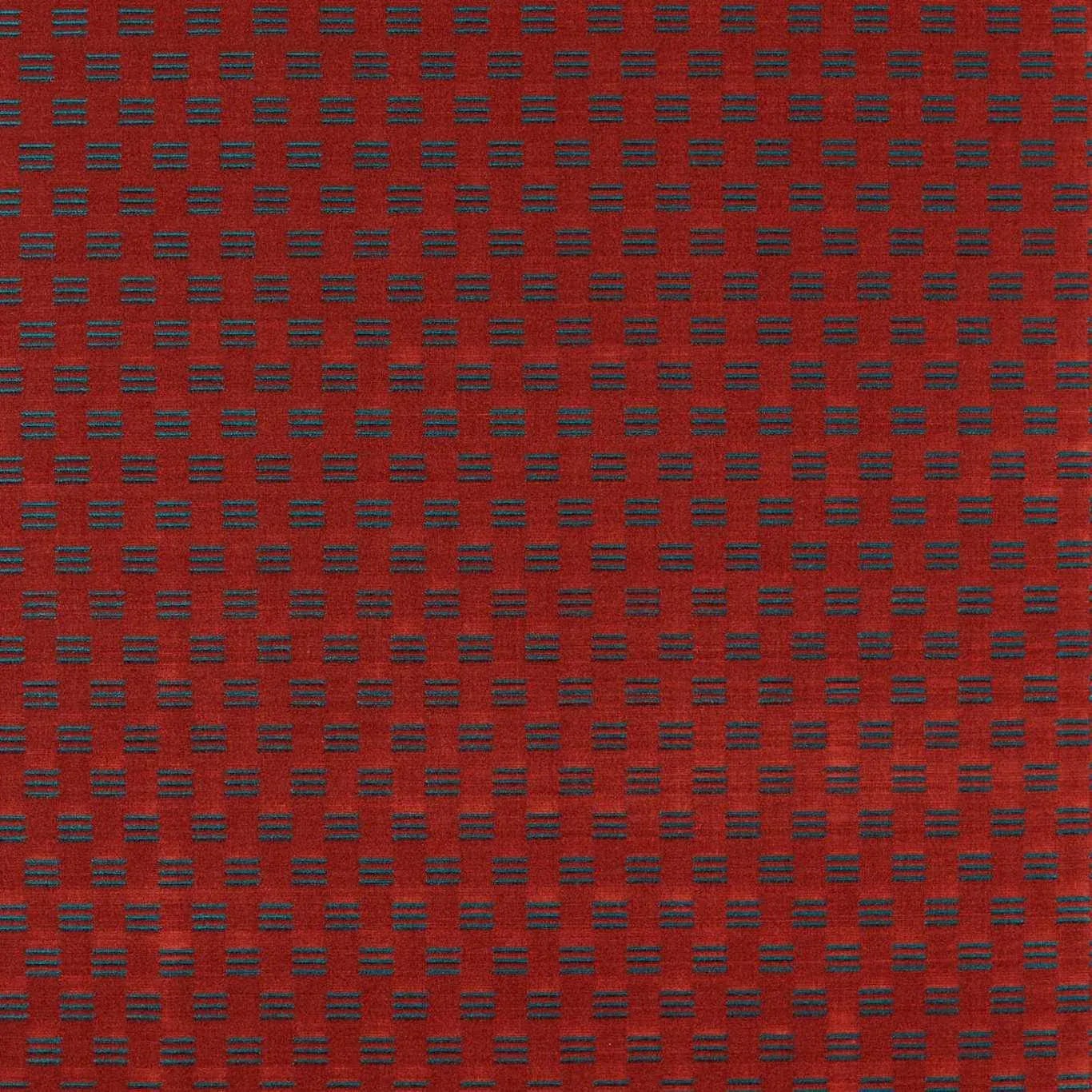 Zoffany Mustak Fabric in Cochineal | Chairish