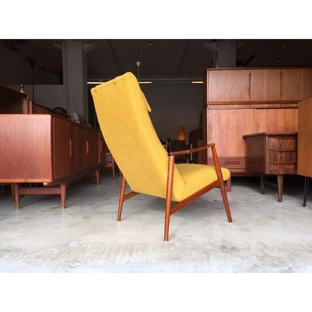 Maroon Danish Teak Lounge Chair by Hartmut Lohmeyer, 1950s For Sale - Image 8 of 11