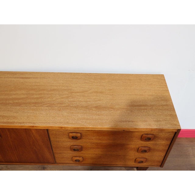 Mid Century Modern Vintage Teak Credenza Sideboard Danish Style For Sale - Image 10 of 13