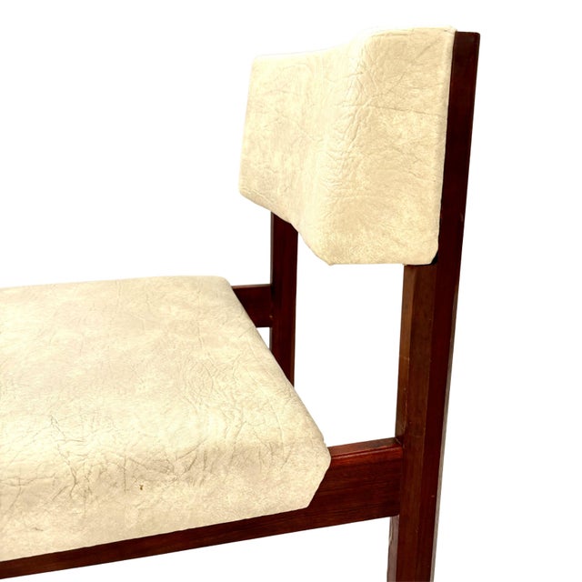 Chairs in Iroko Wood and Faux Leather attributed to Biosca, 1960s, Set of 6 For Sale - Image 10 of 11