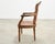 Coffee French Louis XVI Style Carved Walnut Cane Fauteuil Armchair For Sale - Image 8 of 18