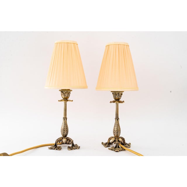 Small Jugendstil Table Lamps with Fabric Shades, Vienna, Austria, 1908, Set of 2 For Sale - Image 17 of 17