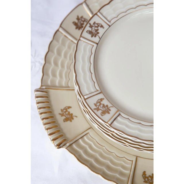 Dessert Set in Porcelain by A. Lanternier & Cie for Limoges, 1920s, Set of 7 For Sale - Image 4 of 8