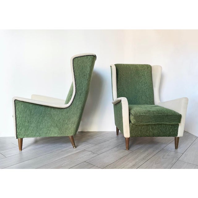 Mid-Century Modern Two-Tone Armchairs, 1950s, Set of 2 For Sale - Image 3 of 14