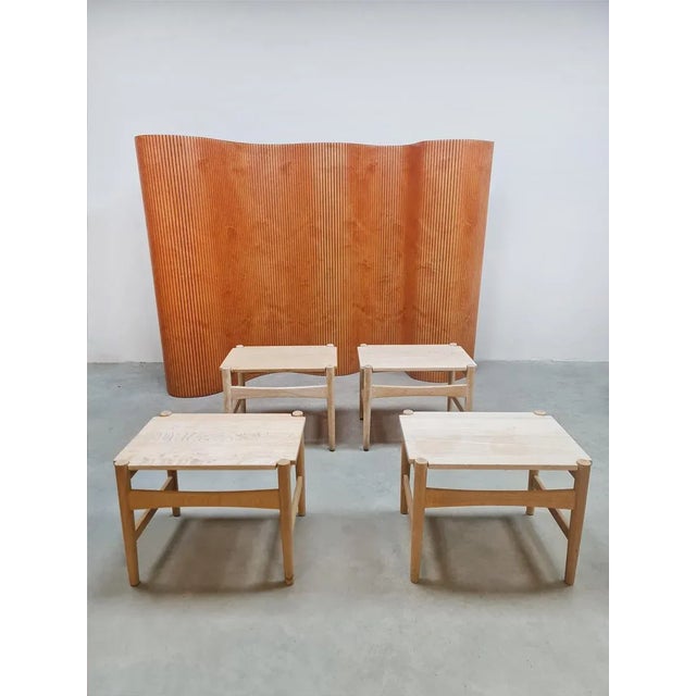 This solid soaped oak side table is beautiful in its simplicity. A design by Hans Wegner for manufacturer Andreas Tuck....