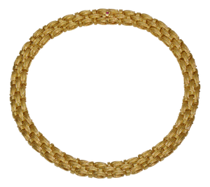 Roberto Coin Appassionata Solid 18k Yellow Gold Woven Collar Necklace – 77 Grams