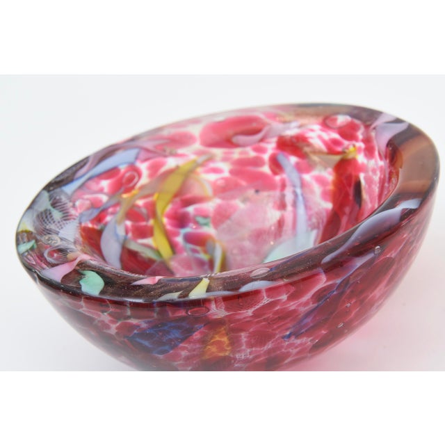 AVeM Italy Vintage Murano Tutti Fruitti Bowl Glass by Avem, Italy, 1960's For Sale - Image 4 of 9