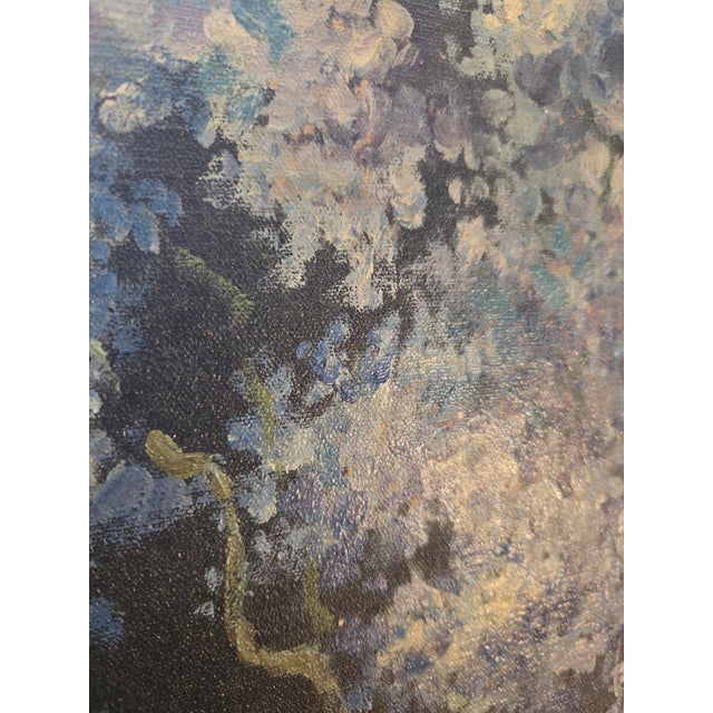 Vintage Handpainted Screen/Room Divider - Double Sided For Sale In Indianapolis - Image 6 of 14