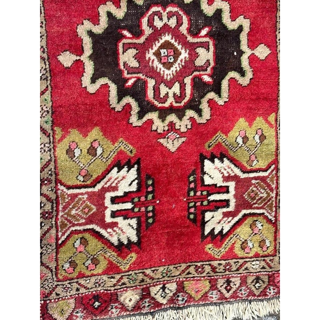 Small Vintage Turkish Bobyrugs Yastik Rug, 1970s For Sale - Image 3 of 16