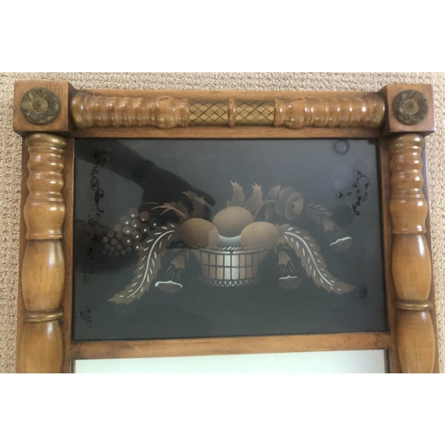 Traditional Hitchcock Federal Style Stenciled Wall Mirror For Sale - Image 3 of 6
