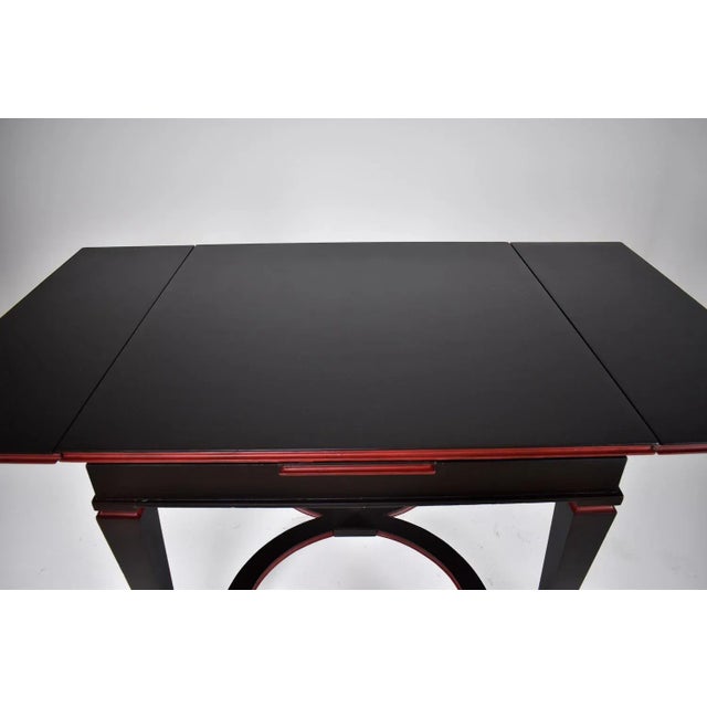 Italian Dining Armchairs (Set of 4) With Extendable Game Table, 1960s For Sale - Image 14 of 18