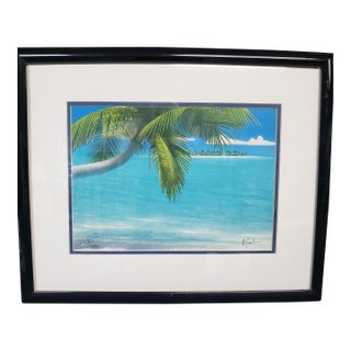 "Palms on Parade," by Dan Mackin, Limited Original Lithograph, Numbered and Signed For Sale