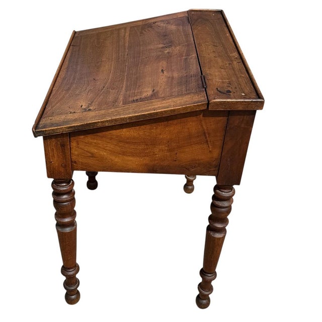 Louis Philippe Walnut Desk, 1800s For Sale - Image 4 of 9