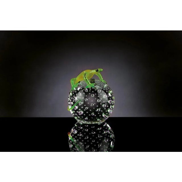 Sphere Sculpture with Green Gecko from VGnewtrend For Sale - Image 6 of 6