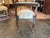 Cornflower Blue Vintage French Louis XV Style Toile De Jouy Carved Window Bench For Sale - Image 8 of 9