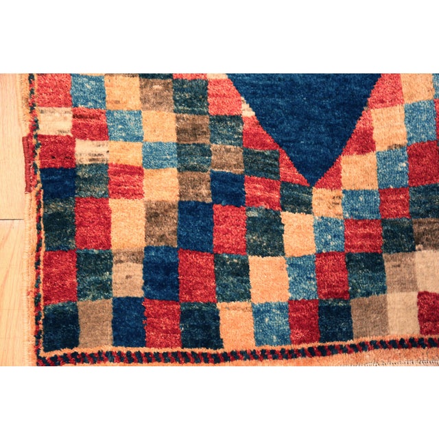 Textile Nazmiyal Collection Vintage Persian Gabbeh Rug For Sale - Image 7 of 8