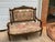 1940s Vintage Bench With Tapestry For Sale - Image 5 of 7