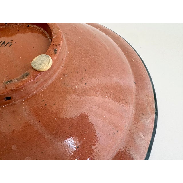 Moroccan Handmade Polychrome Ceramic Decorative Bowl in Mosaic Pattern For Sale - Image 9 of 17