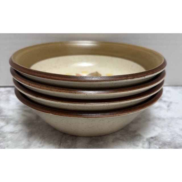 Vintage Midcentury Stoneware 1960s/70s Bowls, Set of Four Japan For Sale In Sacramento - Image 6 of 7