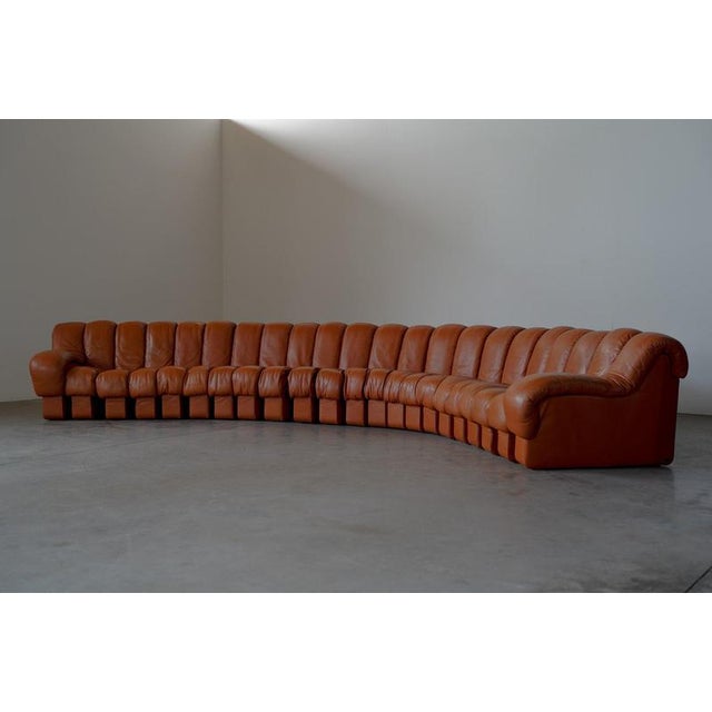 DS-600 Sectional Sofa in Cognac Leather by de Sede, Swiss, 1990s For Sale - Image 6 of 18