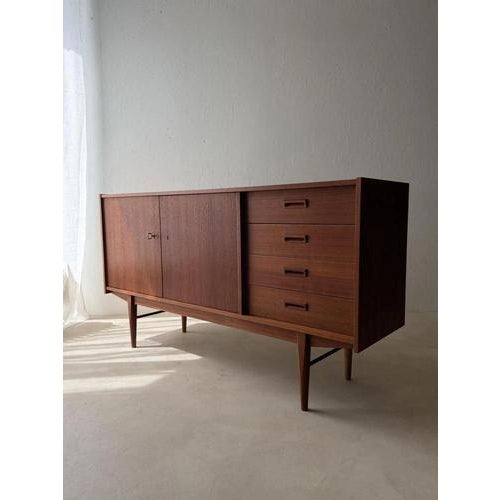 Brown Mid-Century Teak Sideboard, 1960s For Sale - Image 8 of 15