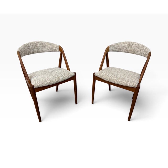 Kai Kristiansen Mid-Century Danish Modern Kai Kristiansen Model 31 Teak Dining Chairs - Set of 2 For Sale - Image 4 of 7