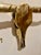 Hollywood Regency Brass Longhorn Skull Wall Sculpture, Hollywood Regency Style, 1960s For Sale - Image 3 of 11