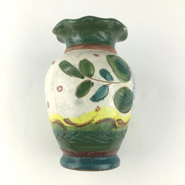Paint Sorrento Italian Clay Artisan Bud Vase For Sale - Image 7 of 12