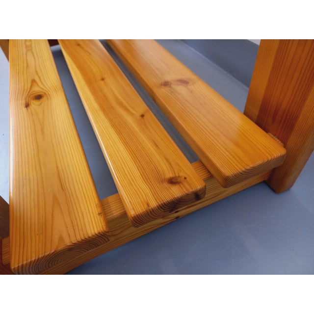Vintage Coffee Table in Pine and Smoked Glass, 1970s For Sale - Image 16 of 18