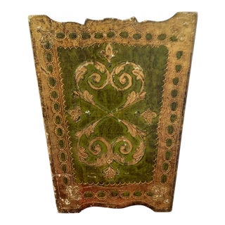 Italian Florentine Waste Basket For Sale