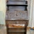 Gothic English Antique Oak Carved Bureau Secretaire Bookcase For Sale - Image 3 of 12