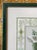 Original antique botanical with hand-painted watercolor matte and custom green lacquer frame