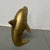 Coastal Vintage 80’s Original Brass Standing Dolphin Statue For Sale - Image 3 of 5