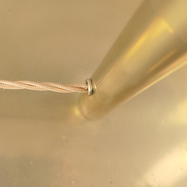 Large French Art Deco Brass Floor Lamp with Opal Glass Shade, 1920s For Sale - Image 6 of 10