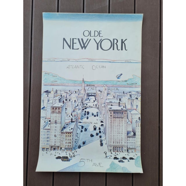 Vintage Decorative Poster by Saul Steinberg, 1980s For Sale - Image 10 of 13
