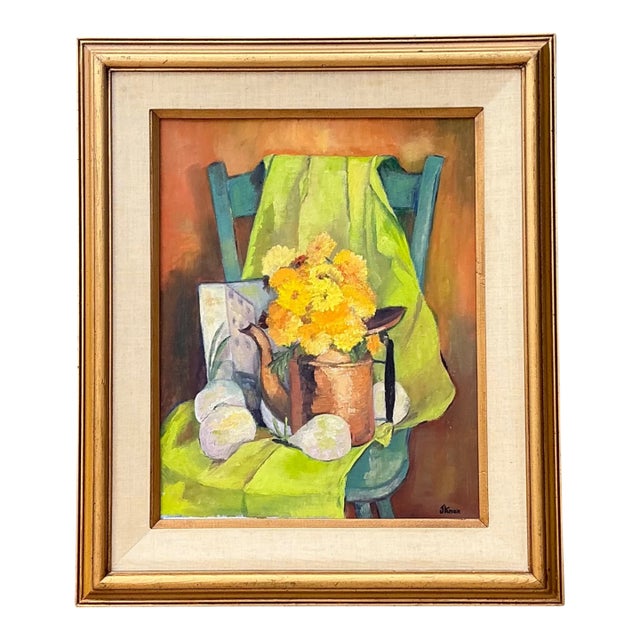 Vintage Framed Still Life Painting For Sale