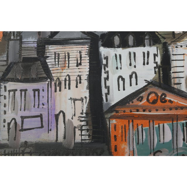 Impressionist Remembering Montmarte, Charles Cobelle Acrylic on Canvas Painting For Sale - Image 3 of 3