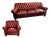 Elevate Your Living Space With This Timeless Chesterfield Sofa and Matching Club Chair Set. For Sale