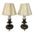 Mid 20th Century English Brass Table Lamps - Lion Paw Feet With Original Shades - a Pair For Sale