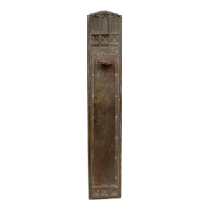 Mid 20th Century Gothic Yale & Towne Bronze Thumb Turn Door Push Plate