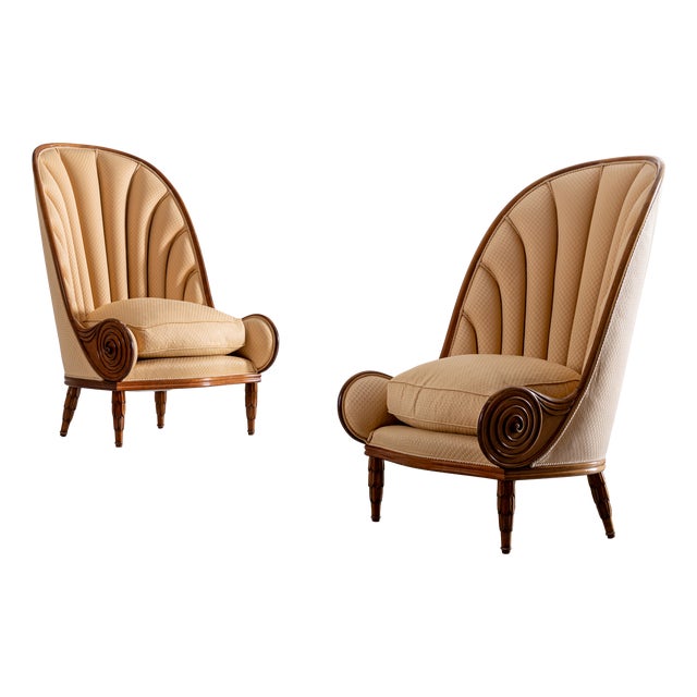Nautilus Armchairs by Paul Iribe, 1970, Set of 2 For Sale